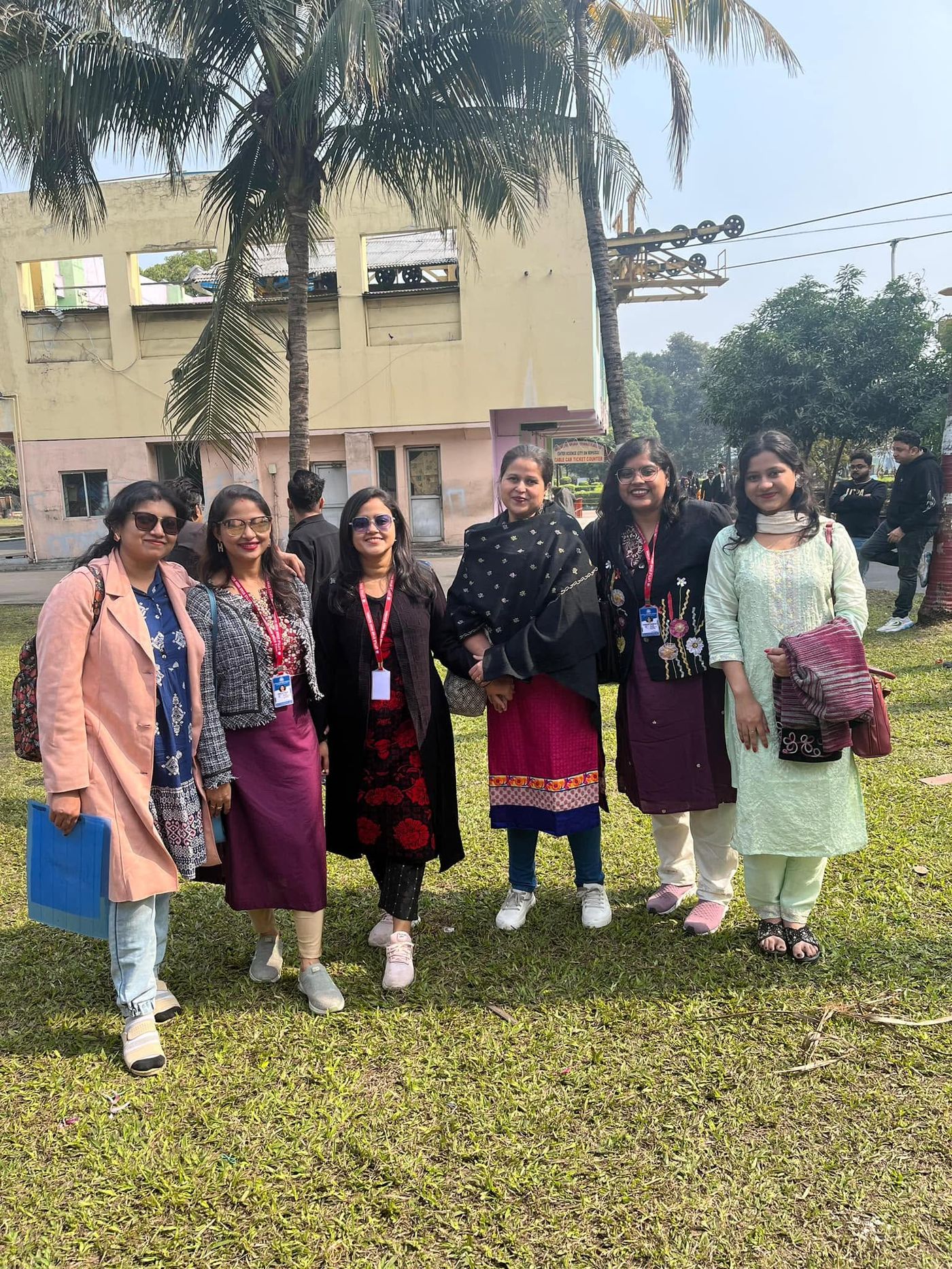 Faculty at a school event